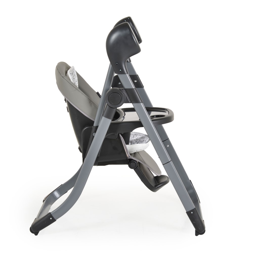 Το πολυλειτουργικό μοντέλο Nirvana 2in1 μετατρέπεται εύκολα από παιδική κούνια σε παιδικό καρεκλάκι φαγητού.