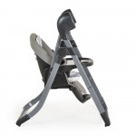 Το πολυλειτουργικό μοντέλο Nirvana 2in1 μετατρέπεται εύκολα από παιδική κούνια σε παιδικό καρεκλάκι φαγητού.