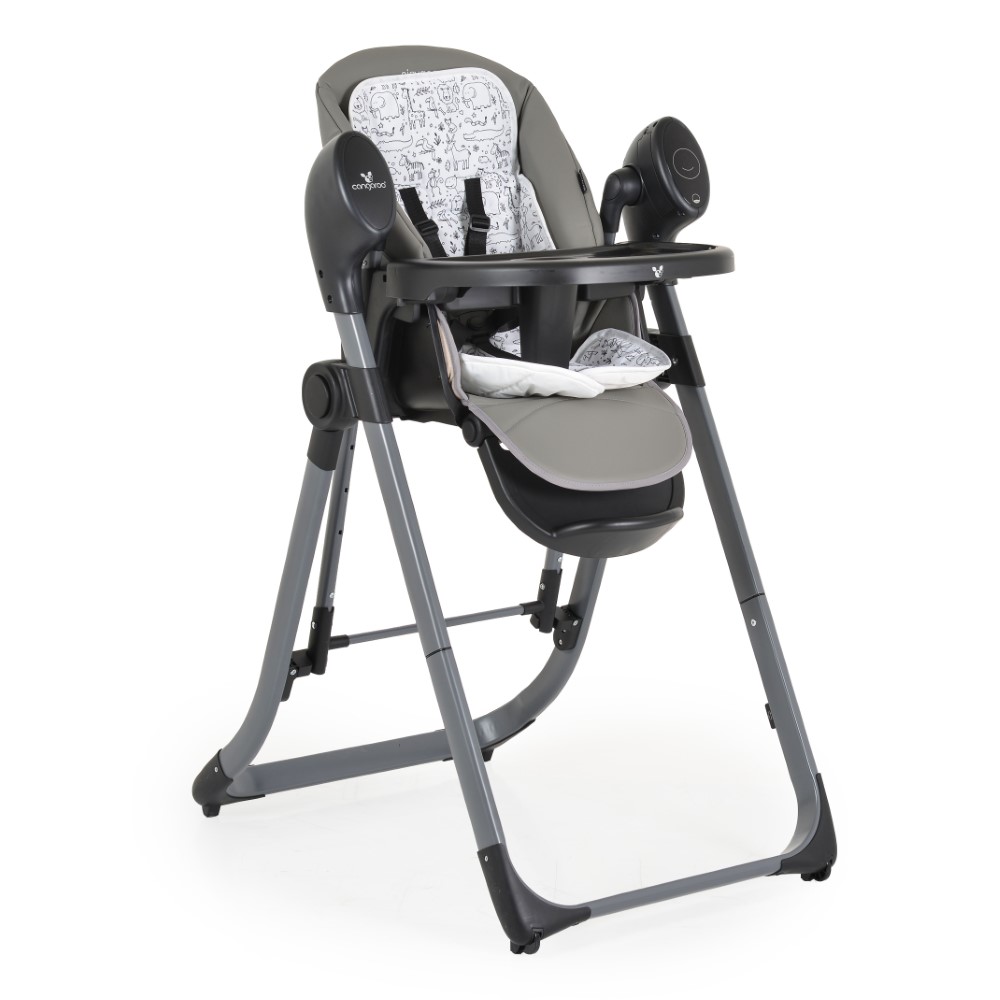 Το πολυλειτουργικό μοντέλο Nirvana 2in1 μετατρέπεται εύκολα από παιδική κούνια σε παιδικό καρεκλάκι φαγητού.