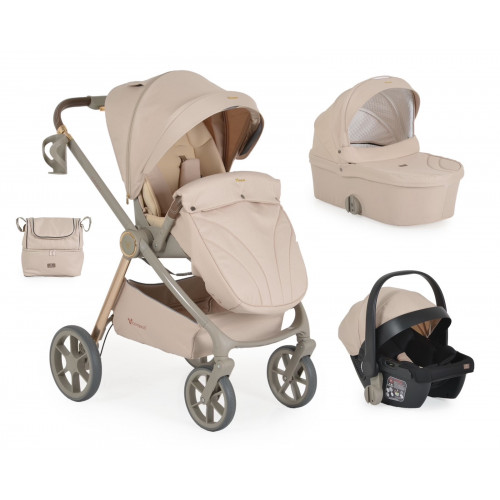 CANGAROO ΠΟΛΥΚΑΡΟΤΣΙ 3 ΣΕ 1 ΜΕ ΚΑΛΑΘΟΥΝΑ ΚΑΙ ΚΑΘΙΣΜΑ ΑΥΤΟΚΙΝΗΤΟΥ UNIQUE CARBON MACADAMIA BEIGE 3800146236854