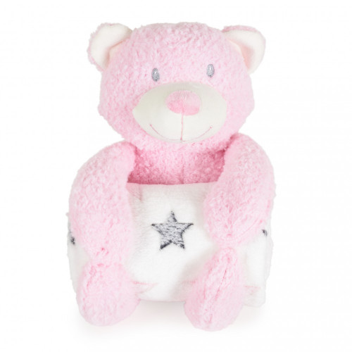 CANGAROO ΣΕΤ ΔΩΡΟΥ ΜΕ ΚΟΥΒΕΡΤΑ ΑΓΚΑΛΙΑΣ 95/70CM ΚΑΙ ΚΟΥΚΛΑΚΙ RORY BEAR PINK 3800146271688