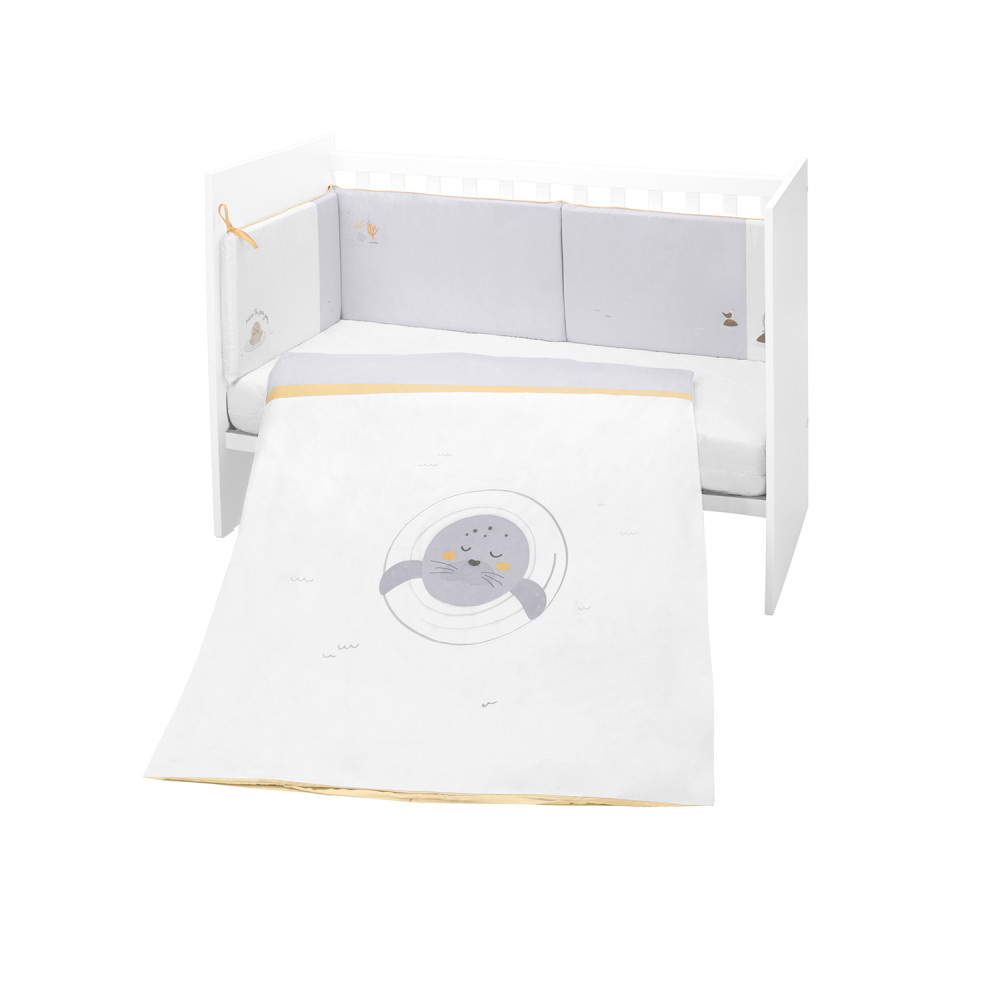 Η φωτογραφία δείχνει Kikka Boo σετ προίκας κρεβατιού κατασκευασμένο από βαμβάκι υψηλής ποιότητας 100% ranforce.