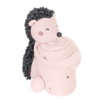 Η φωτογραφία δείχνει Βελούδινο σετ δώρου που αποτελείται από βρεφική κουβέρτα αγκαλιάς και ένα μαλακό λούτρινο παιχνίδι.