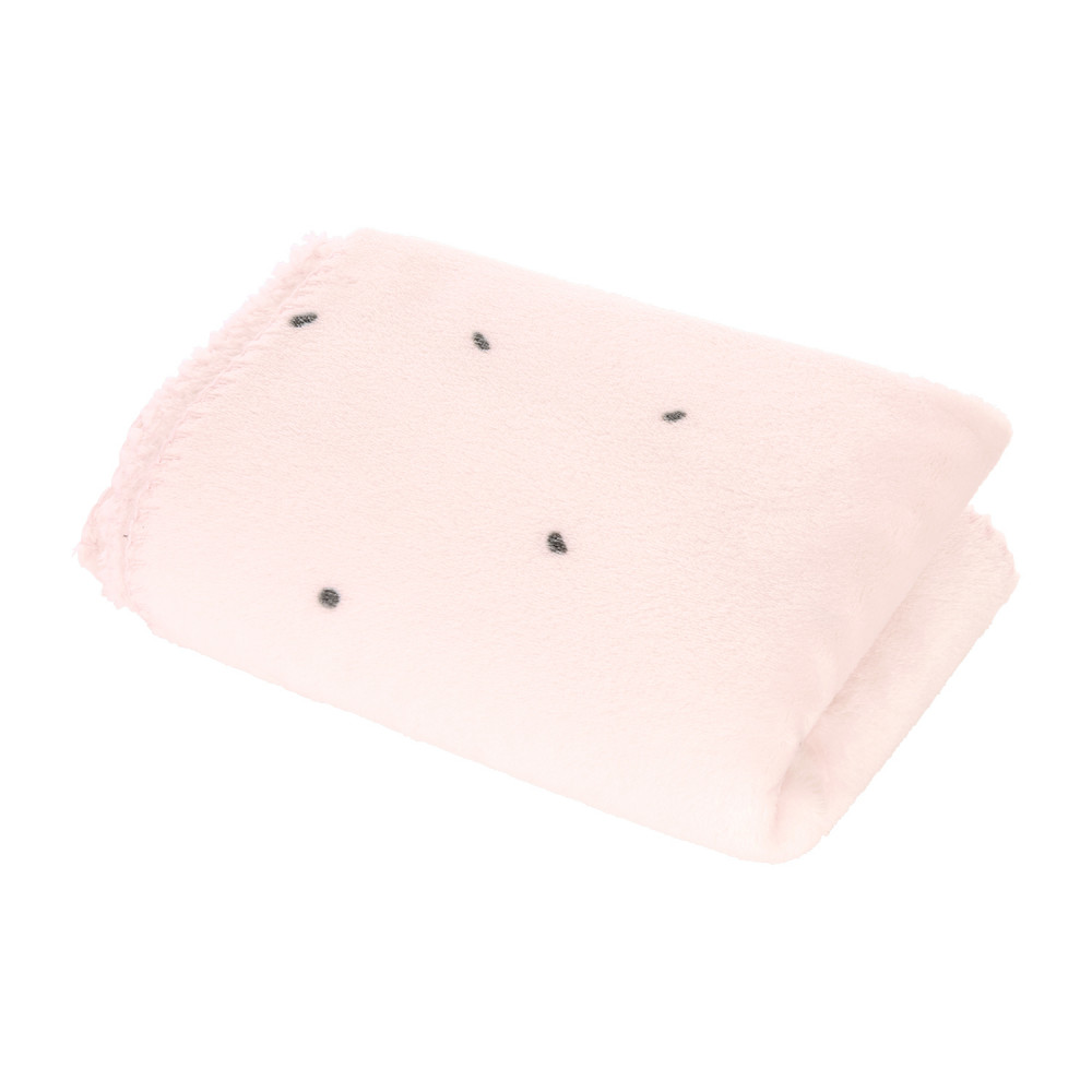 Η φωτογραφία δείχνει Βελούδινο σετ δώρου που αποτελείται από βρεφική κουβέρτα αγκαλιάς και ένα μαλακό λούτρινο παιχνίδι.