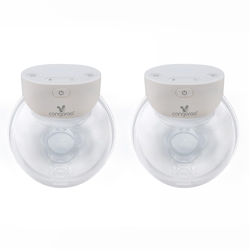 Η φωτογραφία δείχνει Φορητό ΄θήλαστρο της εταιρείας Cangaroo 2 τεμαχίωνΤοποθετήστε την αντλία απευθείας στο στήθος σας και τοποθετήστε το σουτιέν πίσω στο στήθος σας.