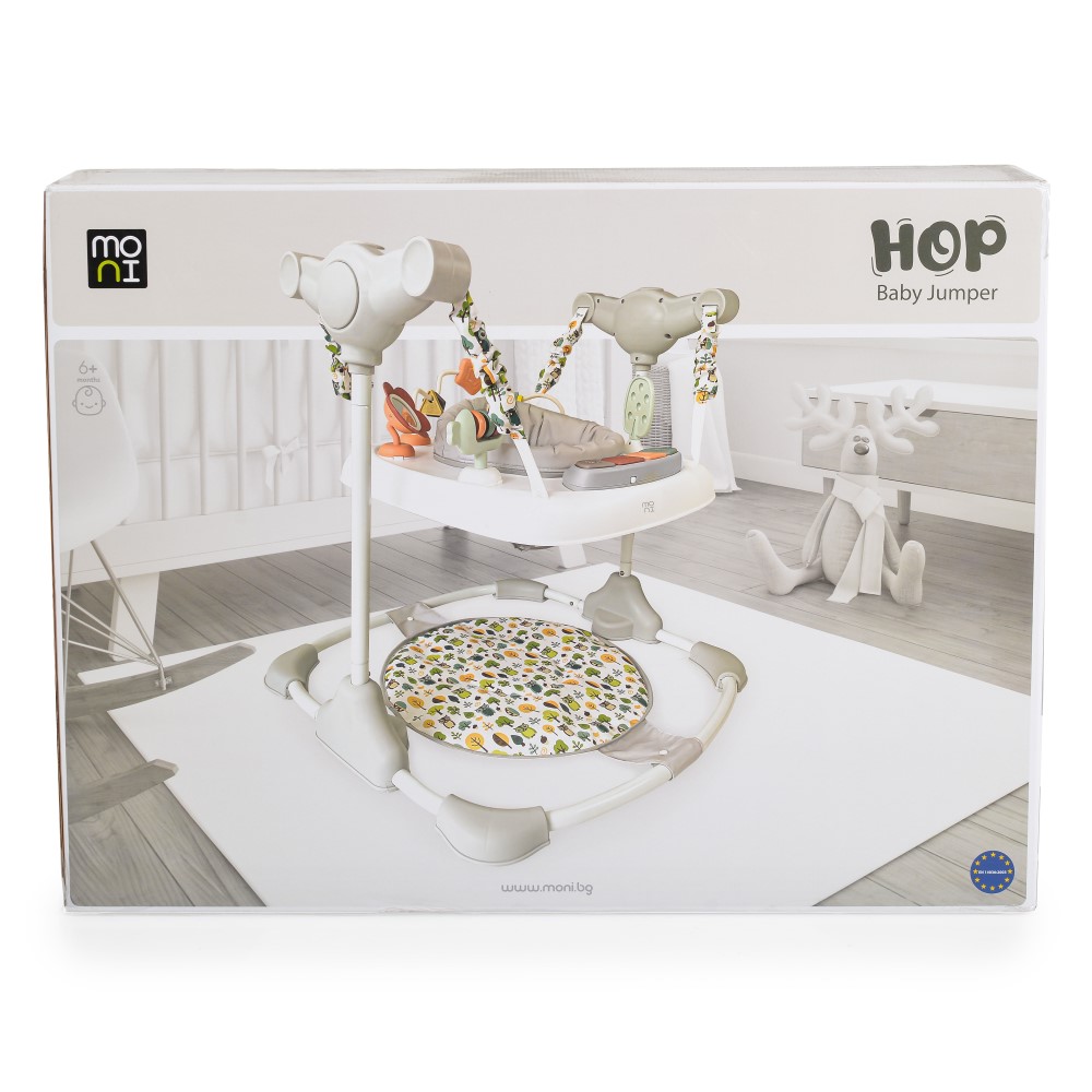 Η φωτογραφία δείχνει Κατάλληλο για παιδιά ηλικίας άνω των 6 μηνών με μέγιστο βάρος 12 κιλά, το Hop bouncer είναι τέλειο τόσο για διασκέδαση όσο και για ανάπτυξη.