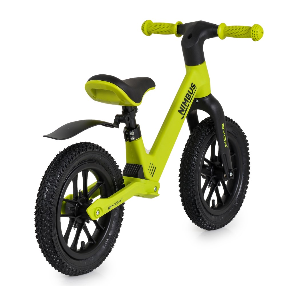 Η φωτογραφία δείχνει Nimbus Balance Bike by Byox – Άνεση, στυλ και αυτοπεποίθηση για τις πρώτες περιπέτειες!Ειδικά σχεδιασμένο για νεαρούς εξερευνητές ηλικίας 3 ετών και άνω, το ποδήλατο ισορροπίας Nimbus είναι ο τέλειος τρόπος για να αναπτύξει το παιδί σας ισορροπία, συντονισμό και αυτοπεποίθη