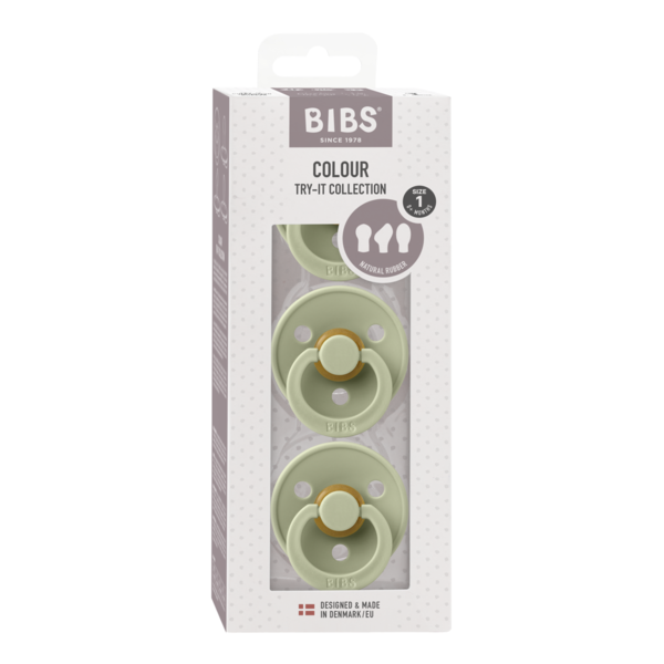 Bibs πιπίλες- Try-it Collection No1Στις πιπίλες δεν υπάρχει σωστό και λάθος μέγεθος και σχήμα! Τα βρέφη έχουν διαφορετικές προτιμήσεις και ανάγκες, όπως επίσης και ανατομία! η Bibs μέσα από τη συλλογή Try-it δίνει την επιλογή στα βρέφη να βρουν αυτό που τους ταιριάζει καλύτερα!Είναι σημαντικό να του