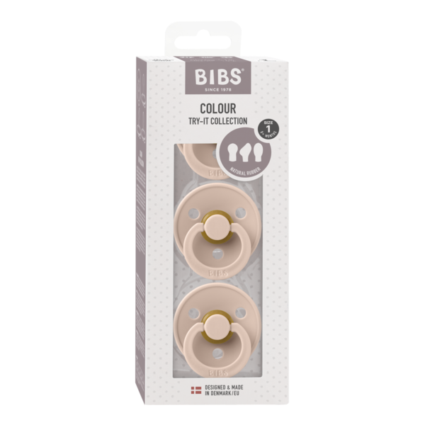 Bibs πιπίλες- Try-it Collection No1Στις πιπίλες δεν υπάρχει σωστό και λάθος μέγεθος και σχήμα! Τα βρέφη έχουν διαφορετικές προτιμήσεις και ανάγκες, όπως επίσης και ανατομία! η Bibs μέσα από τη συλλογή Try-it δίνει την επιλογή στα βρέφη να βρουν αυτό που τους ταιριάζει καλύτερα!Είναι σημαντικό να του