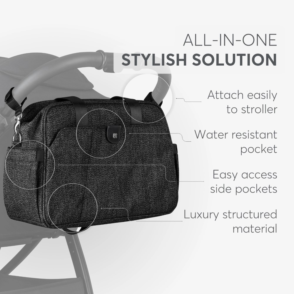 Η φωτογραφία δείχνει Η CHELSEA είναι μια κομψή και ευρύχωρη τσάντα μαμάς σχεδιασμένη για σύγχρονους γονείς που αναζητούν λειτουργικότητα και κομψότητα.