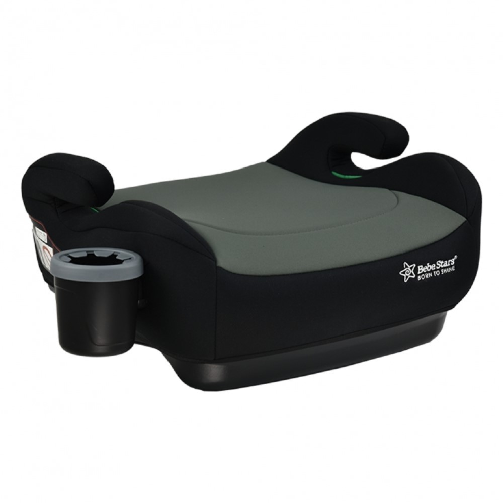 Η φωτογραφία δείχνει Το νέο booster i-Size της Bebe Stars είναι ένα κάθισμα που ανασηκώνει το παιδί στο κατάλληλο ύψος για τη σωστή εφαρμογή της ζώνης 3 σημείων του αυτοκινήτου στο σώμα του.