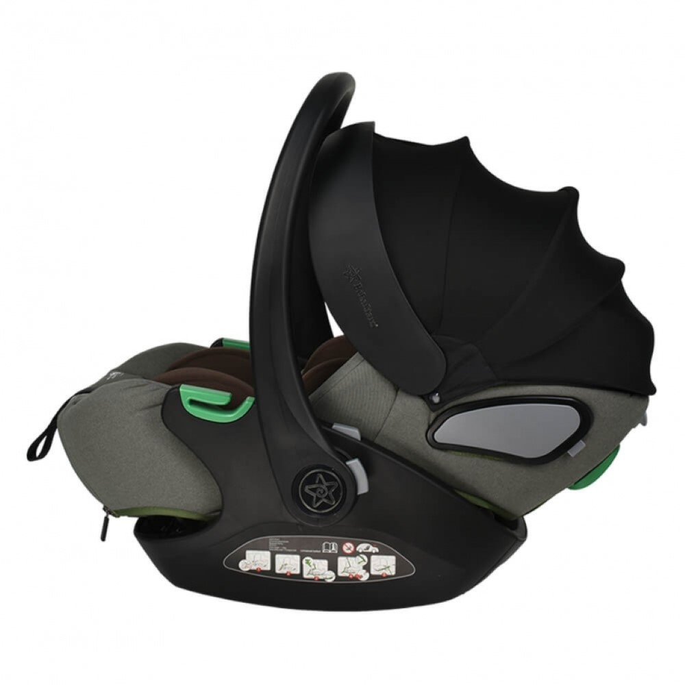 Η φωτογραφία δείχνει Το νέο baby i-Size βρεφικό κάθισμα αυτοκινήτου της Bebe Stars, είναι κατάλληλο για χρήση για παιδάκια με ύψος 40-87 cm ή 0-15 μηνών.