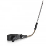 Η φωτογραφία δείχνει Η λαβή είναι εξοπλισμένη με ένα πλαστικό κλιπ στερέωσης που είναι συμβατό με τετράγωνα, στρογγυλά και οβάλ κουφώματα και κάνει την ομπρέλα ευέλικτη στην προσαρμογή της στο καρότσι.