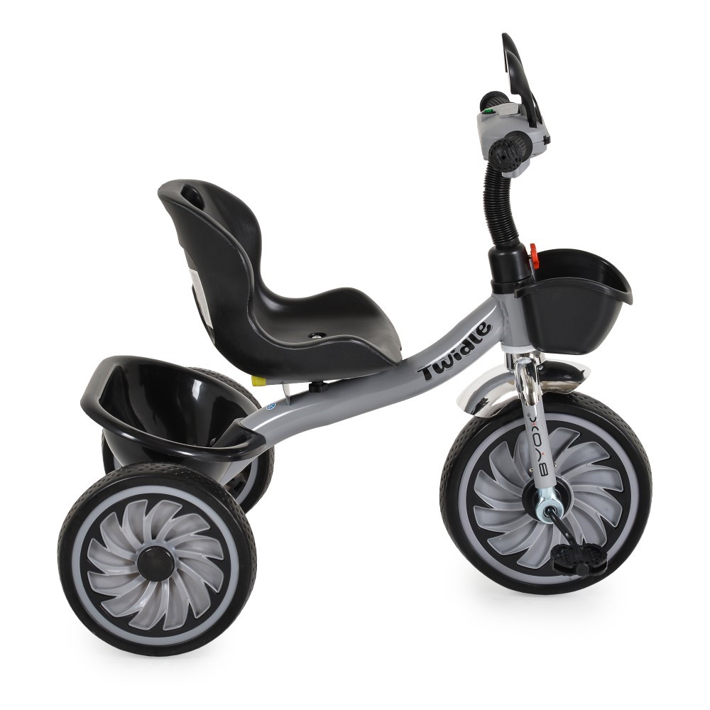 Twiddle,Byox Kids' Tricycle — εγγυημένη διασκέδαση σε εξωτερικούς χώρους!Βασικά χαρακτηριστικά:• Κατάλληλο για παιδιά άνω των 3 ετών και έως 25 κιλά• Εργονομικό, φαρδύ κάθισμα με πλάτη για μέγιστη άνεση• Δύο θέσεις καθισμάτων — ρυθμιζόμενες ώστε να προσαρμόζονται στο ύψος του παιδιού σας• Ελαφρύ εφέ
