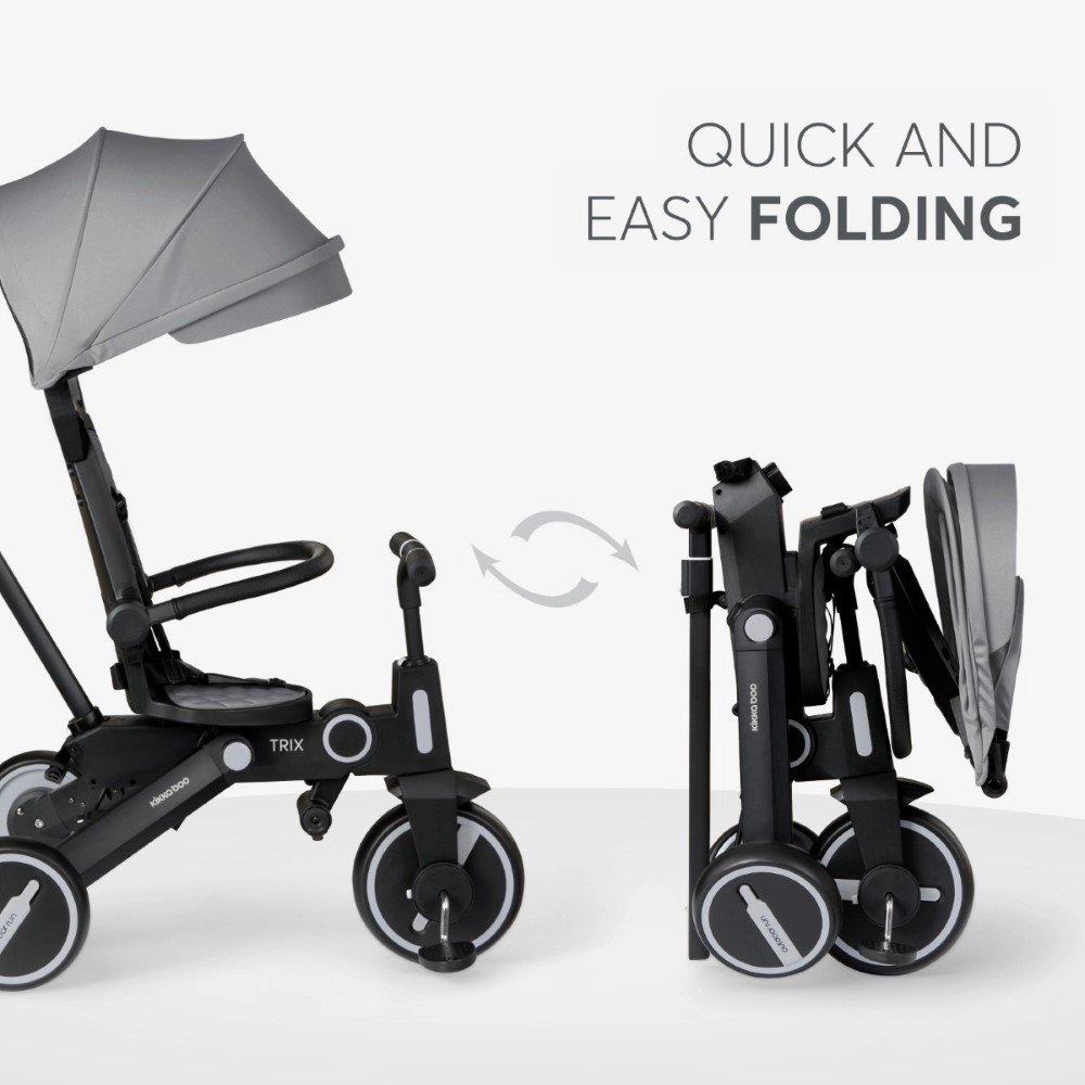 Ξεκινήστε αμέτρητες περιπέτειες με το τρίκυκλο TRIX 7in1, φτιαγμένο για παιδιά ηλικίας 18 μηνών έως 5 ετών.