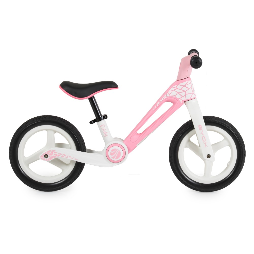 Η φωτογραφία δείχνει Balance Bike Foldy – Ένα διασκεδαστικό ξεκίνημα στον κόσμο της ποδηλασίας!Δώστε στο παιδί σας την ελευθερία και την αυτοπεποίθηση να εξερευνήσει με αυτό το ελαφρύ, ασφαλές και άνετο ποδήλατο ισορροπίας, ειδικά σχεδιασμένο για μικρούς λάτρεις της περιπέτειας ηλικίας 2-5 ετών (έως