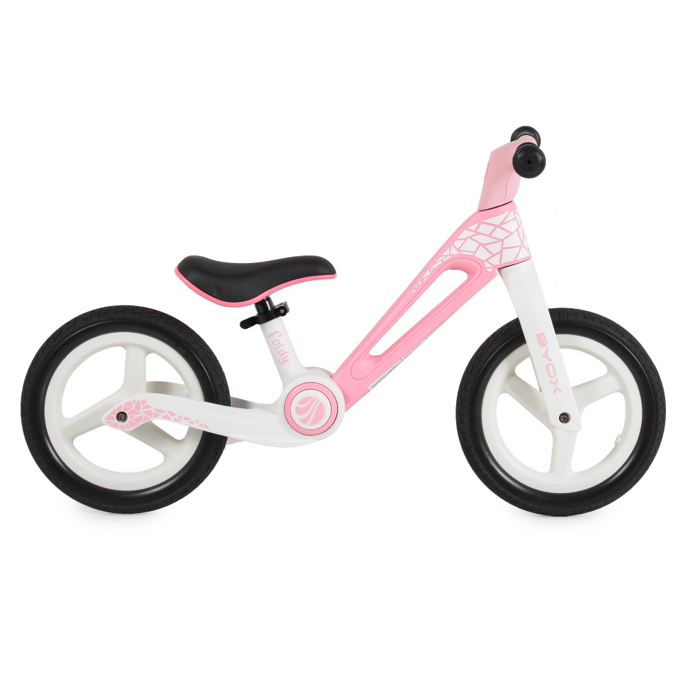 Η φωτογραφία δείχνει Balance Bike Foldy – Ένα διασκεδαστικό ξεκίνημα στον κόσμο της ποδηλασίας!Δώστε στο παιδί σας την ελευθερία και την αυτοπεποίθηση να εξερευνήσει με αυτό το ελαφρύ, ασφαλές και άνετο ποδήλατο ισορροπίας, ειδικά σχεδιασμένο για μικρούς λάτρεις της περιπέτειας ηλικίας 2-5 ετών (έως