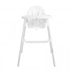 Η φωτογραφία δείχνει Παιδικό καρεκλάκι φαγητού κατάλληλο για ηλικία 6+ μηνών με μέγιστο υποστηριζόμενο βάρος τα 15 κιλάΡύθμιση δίσκουΖώνες ασφαλείας 5 σημείωνΡυθμιζόμενο υποπόδιο - 2 θέσεωνδιαστάσειςΟ δίσκος τοποθετείται και στα πίσω πόδια της καρέκλαςΔιαστάσεις: 56.