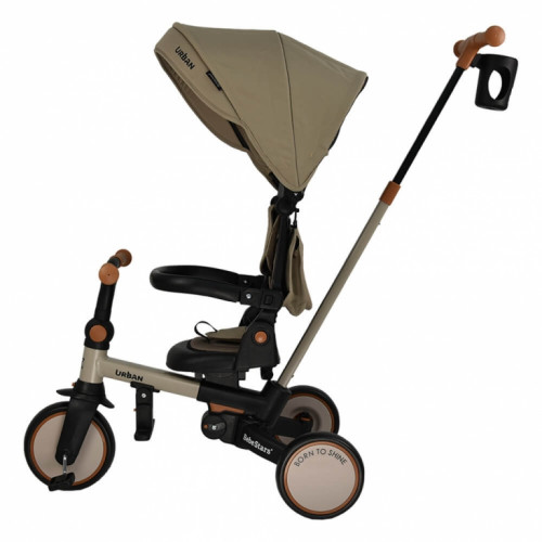 BEBE STARS ΠΟΔΗΛΑΤΑΚΙ ΤΡΙΚΥΚΛΟ ΠΤΥΣΣΟΜΕΝΟ URBAN 7 IN 1 BEIGE 822-182
