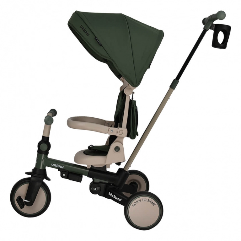 Ετοιμαστείτε μικροί και μεγάλοι για τις πιο συναρπαστικές βόλτες σε κάθε γωνιά της πόλης με το νέο τρίκυκλο Urban της Bebe Stars!Ένα πολυχρηστικό μοντέλο, καθώς χρησιμοποιείται με 7 διαφορετικούς τρόπους και συντροφεύει το παιδάκι σας για χρόνια σε κάθε του βήμα.