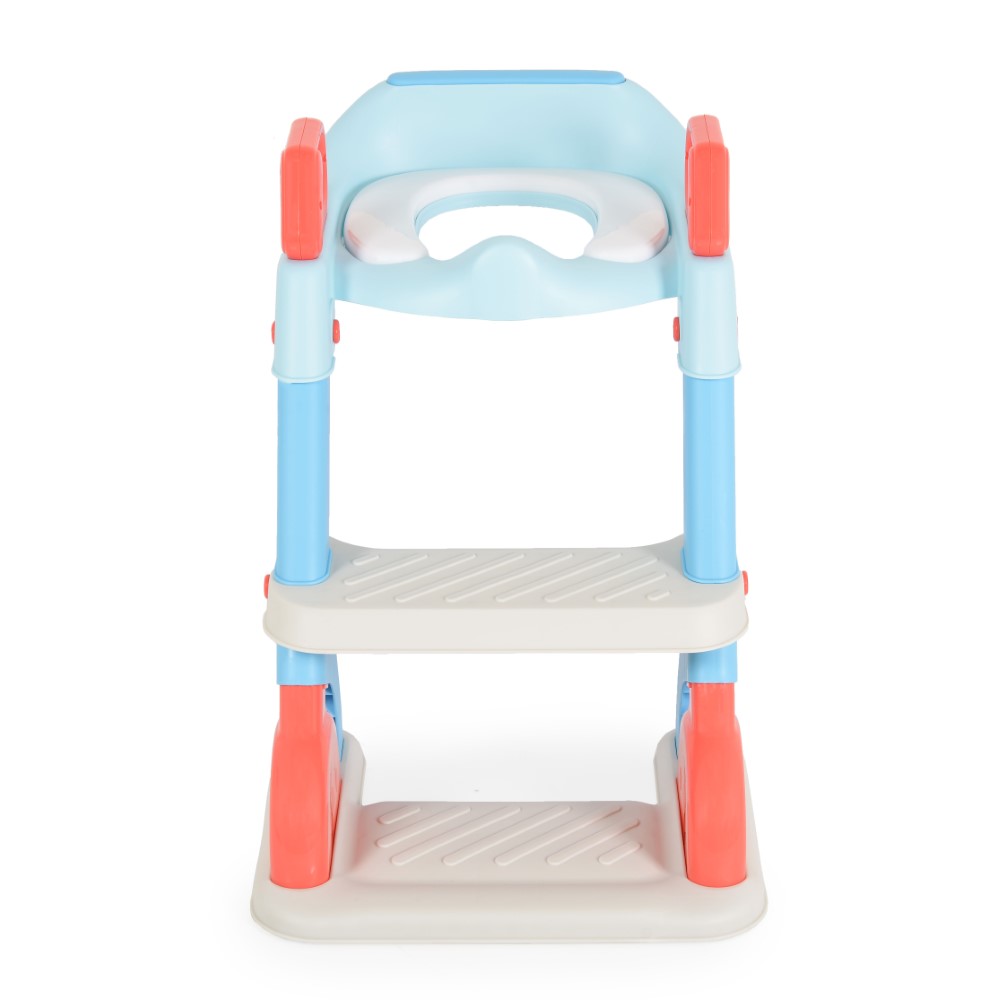 Εκπαιδευτικό κάθισμα τουαλέτας με σκάλα που επιτρέπει στα μικρά παιδιά να χρησιμοποιούν μια τυπική τουαλέτα ανεξάρτητα, παρέχοντάς τους άνεση, αυτοπεποίθηση και βοηθώντας τους να αναπτύξουν καλές συνήθειες υγιεινής.