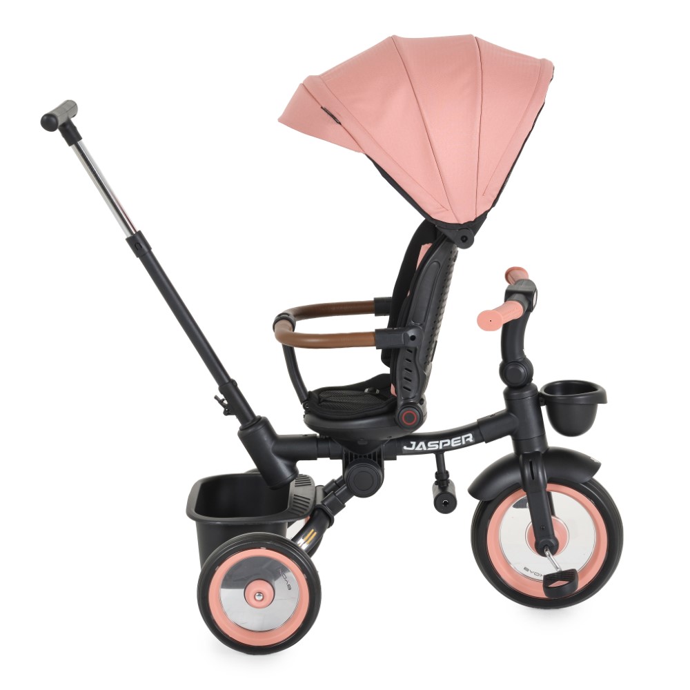 Το Jasper είναι το τέλειο τρίκυκλο για παιδιά άνω των 10 μηνών, με μέγιστη χωρητικότητα βάρους 25 κιλά – ο ιδανικός σύντροφος για διασκέδαση και άνεση στην αρχή του ταξιδιού του παιδιού σας!Το τρίκυκλο μπορεί να χρησιμοποιηθεί με δύο κύριες επιλογές:Τρίκυκλο με λαβή γονικού ελέγχου: Οι γονείς μπορού