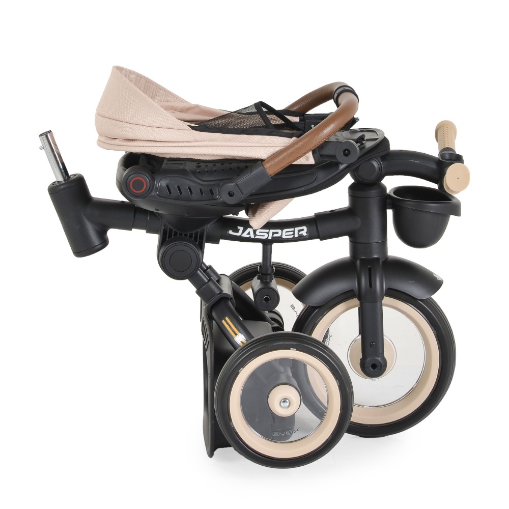 Η φωτογραφία δείχνει Το Jasper είναι το τέλειο τρίκυκλο για παιδιά άνω των 10 μηνών, με μέγιστη χωρητικότητα βάρους 25 κιλά – ο ιδανικός σύντροφος για διασκέδαση και άνεση στην αρχή του ταξιδιού του παιδιού σας!Το τρίκυκλο μπορεί να χρησιμοποιηθεί με δύο κύριες επιλογές:Τρίκυκλο με λαβή γονικού ελέγ