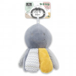 Η φωτογραφία δείχνει Μαλακό ύφασμαΕνσωματωμένη κουδουνίστραΔιαφορετικές υφέςΠαστέλ χρώματαΓάντζος για εύκολη προσάρτησηΚατάλληλο για αγκαλιά και καταπραϋντικό