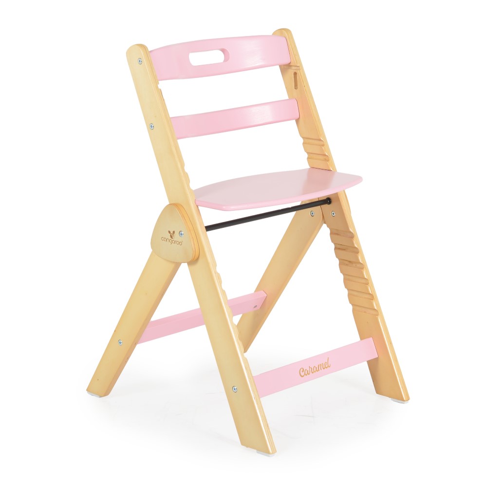 Το παιδικό ξύλινο καρεκλάκι Caramel έχει 3 επίπεδα καθίσματος και 6 επίπεδα στο υποπόδιο.