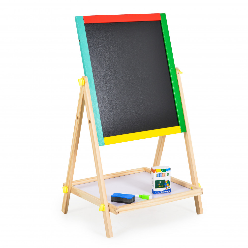 Η φωτογραφία δείχνει Ξύλινος πίνακας σχεδίασης διπλής όψης.