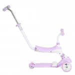 Η φωτογραφία δείχνει Παιδικό τρίκυκλο πατίνι 3 σε1Ρυθμιζόμενη καθ' ύψος χειρολαβή γονικού ελέγχουΒάση ποδιών παιδιού όταν κάθεται στη σέλαΚαθισματάκι για παιδιά με βάρος έως 20  kg maxΠατίνι για παιδιά με βάρος 50 kg mxΚατάλληλο για παιδιά 3+ ετώνΤο μπαστούνι του γονέα μπορεί να χρησιμοποιηθεί 