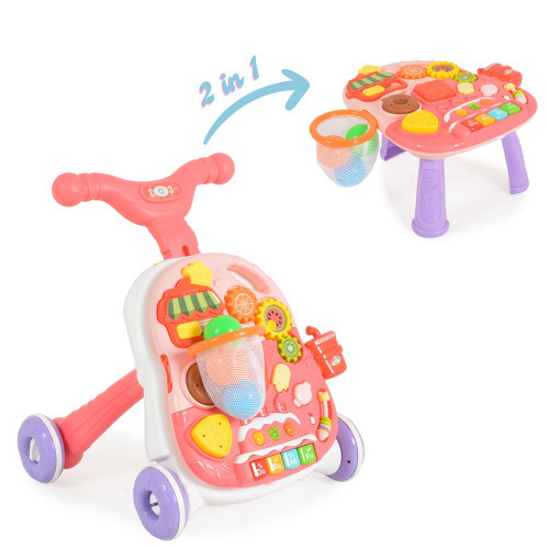 MONI TOYS ΠΕΡΠΑΤΟΥΡΑ 2 ΣΕ 1 PINK 3800146224370