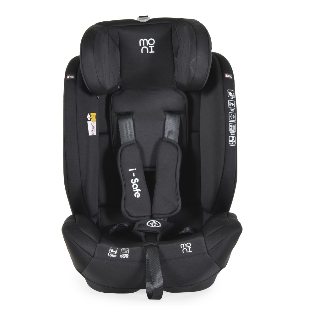 Η φωτογραφία δείχνει Το κάθισμα αυτοκινήτου I-safe είναι σχεδιασμένο για παιδιά με ύψος 76-150 cm.
