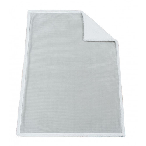 Κουβέρτα Sherpa Cord bebe 420 gsm Ριγέ 10 75X100 Grey 100% Polyester 31422411001