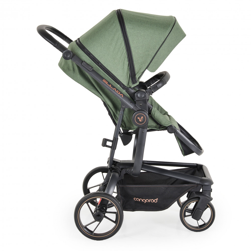 Η φωτογραφία δείχνει Πολυκαρότσι 3 σε 1 με κάθισμα αυτοκινήτου της εταιρείας Cangaroo.