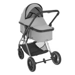 Καρότσι 3 σε 1 της εταιρείας Kikka Boo με ελαφρύ ατσάλινο σκελετό και εύκολο μετρατρέψιμο κάθισμα σε καλαθούνα.