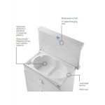 Η φωτογραφία δείχνει Μπανάκι - αλλαξιέρα - συρταριέρα της εταιρείας PALI 76x45x90cmΗ αλλαξιέρα, εφαρμόζει στην επιφάνεια του επίπλου και αφαιρείται εύκολα, διαθέτει δύο υπερυψωμένες άκρες ασφαλείας, όπως προβλέπεται από τις ευρωπαϊκές προδιαγραφές.