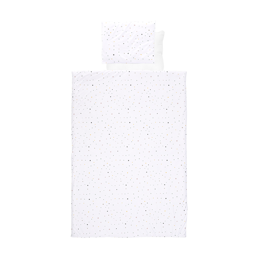 Η φωτογραφία δείχνει Βρεφικό σετ 4 τεμαχιών της εταιρείας Lorelli κατασκευασμένο από 100% υποαλλεργικά και βαμβακερά υφάσματαΠεριλαμβάνει:Πάπλωμα: 97x140cm (Εξωτερικά: 100% βαμβάκι γέμιση: Polyester)Μαξιλάρι: 32x40cm Μαξιλαροθήκη: 35x43cm (100% Βαμβάκι)Σεντόνι: 100x150cm (100% Βαμβάκι)