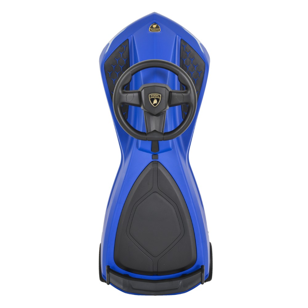 Η φωτογραφία δείχνει Το παιδικό αυτοκίνητο Lamborghini είναι σχεδιασμένο για νέους λάτρεις του αυτοκινήτου.