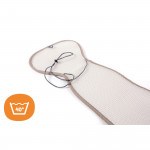 Το καλύτερο κάλυμμα για το κάθισμα αυτοκινήτου που είχατε ποτέ! Το Aeromoov Air Layer είναι το ιδανικό κάλυμμα για το παιδί αλλά και για εσάς χάρη στην σύνθεση του!Το παιδί σας δεν θα ιδρώνει στη βόλτα και θα καρατάει το κάθισμα σας πάντα καθαρό αφου θα το πλένετε όποτε θέλετε! Η πλευρά πο