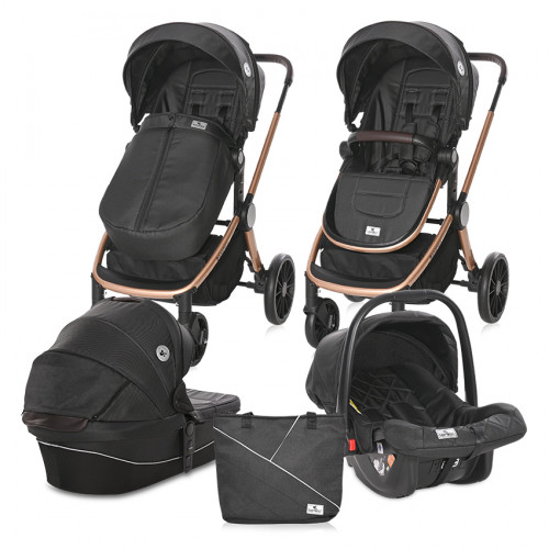 LORELLI ΠΟΛΥΚΑΡΟΤΣΙ 3 ΣΕ 1 ΜΕ ΚΑΘΙΣΜΑ ΚΑΙ ΚΑΛΑΘΟΥΝΑ RAMONA LUXE BLACK 10021682186R