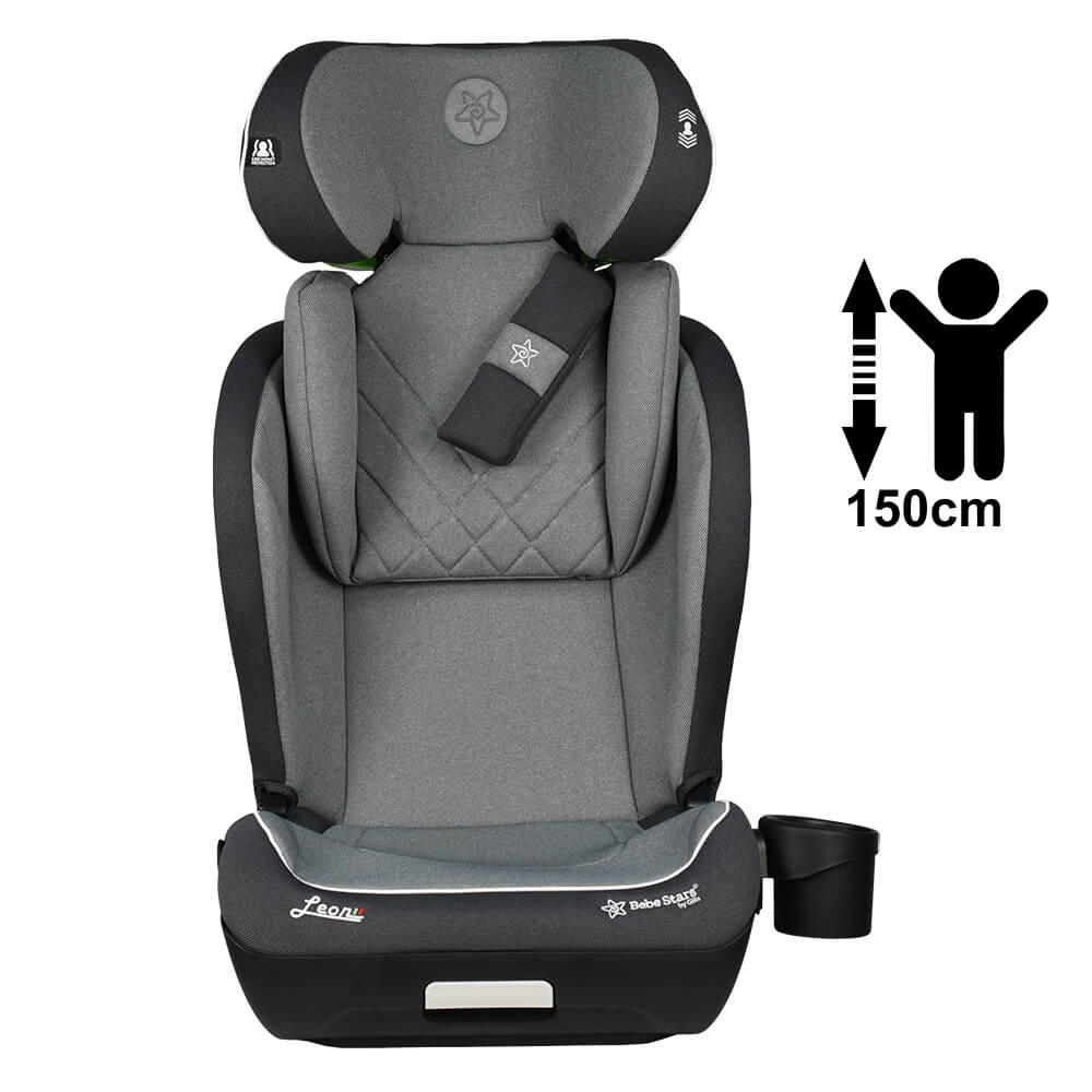 Το Leon i-Size είναι τo νέο παιδικό κάθισμα αυτοκινήτου της Bebe Stars που μπορεί να χρησιμοποιηθεί για παιδιά με ύψος 100-150cm, διαθέτοντας επαρκή χώρο και προσφέροντας άνεση και ασφάλεια για το παιδί σας.