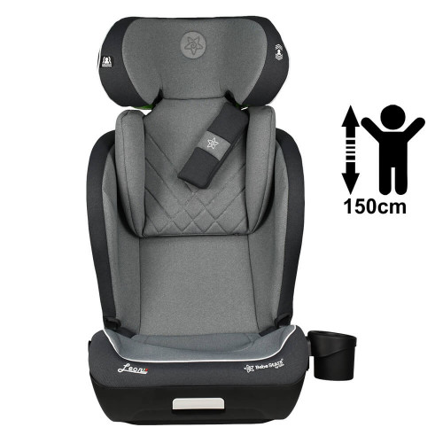 ΠΑΙΔΙΚΟ ΚΑΘΙΣΜΑ ΑΥΤΟΚΙΝΗΤΟΥ BEBE STARS 100-150CM LEON i-SIZE GREY 943-186