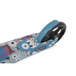 Η φωτογραφία δείχνει Byox Scooter Monster Blue Πτυσσόμενο σκούτερ αλουμινίου με τροχούς PU 200x30 mm.