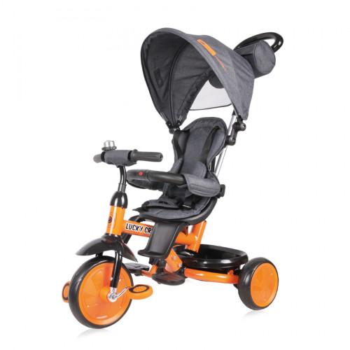 ΤΡΙΚΥΚΛΟ ΜΕ ΠΕΡΙΣΤΡEΦΟΜΕΝΟ ΚΑΘΙΣΜΑ LORELLI LUCKY CREW BLACK ORANGE 10050610023   - (ΔΩΡΟ AΞΙΑΣ €5 LED ΦΩΣ ΝΥΧΤΑΣ)