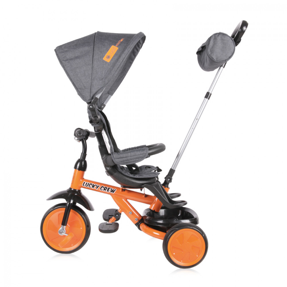 ΤΡΙΚΥΚΛΟ ΜΕ ΠΕΡΙΣΤΡEΦΟΜΕΝΟ ΚΑΘΙΣΜΑ LORELLI LUCKY CREW BLACK ORANGE 10050610023   - (ΔΩΡΟ AΞΙΑΣ €5 LED ΦΩΣ ΝΥΧΤΑΣ)
