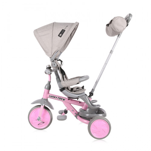 ΤΡΙΚΥΚΛΟ ΜΕ ΠΕΡΙΣΤΡEΦΟΜΕΝΟ ΚΑΘΙΣΜΑ LORELLI LUCKY CREW GREY PINK 10050610022   - (ΔΩΡΟ AΞΙΑΣ €5 LED ΦΩΣ ΝΥΧΤΑΣ)