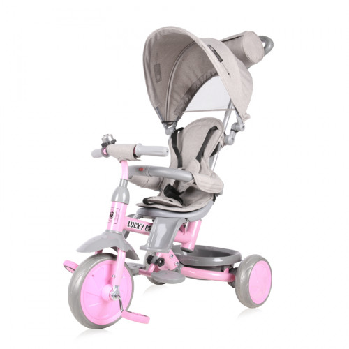 ΤΡΙΚΥΚΛΟ ΜΕ ΠΕΡΙΣΤΡEΦΟΜΕΝΟ ΚΑΘΙΣΜΑ LORELLI LUCKY CREW GREY PINK 10050610022   - (ΔΩΡΟ AΞΙΑΣ €5 LED ΦΩΣ ΝΥΧΤΑΣ)