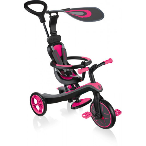 GLOBBER ΤΡΙΚΥΚΛΟ TRIKE EXPLORER EVA WHEELS 4in1 FUCHSIA PINK 632-110   - (ΔΩΡΟ AΞΙΑΣ €5 LED ΦΩΣ ΝΥΧΤΑΣ)
