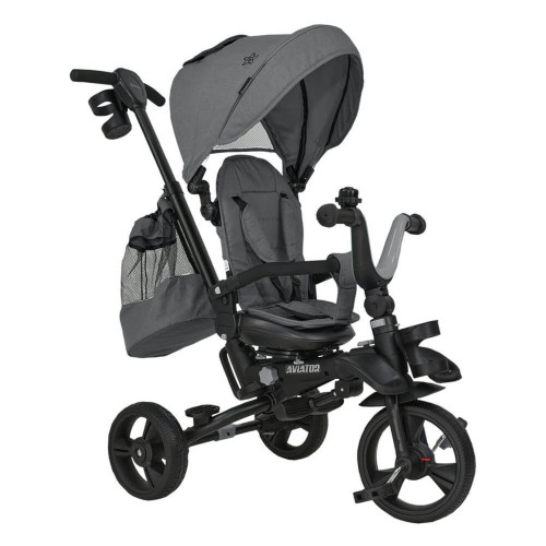 BEBE STARS ΠΑΙΔΙΚΟ ΤΡΙΚΥΚΛΟ ΠΟΔΗΛΑΤΑΚΙ 360 AVIATOR 5IN1 GREY 819-186